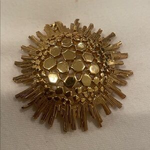 Gold nugget Sunburst Pendant
